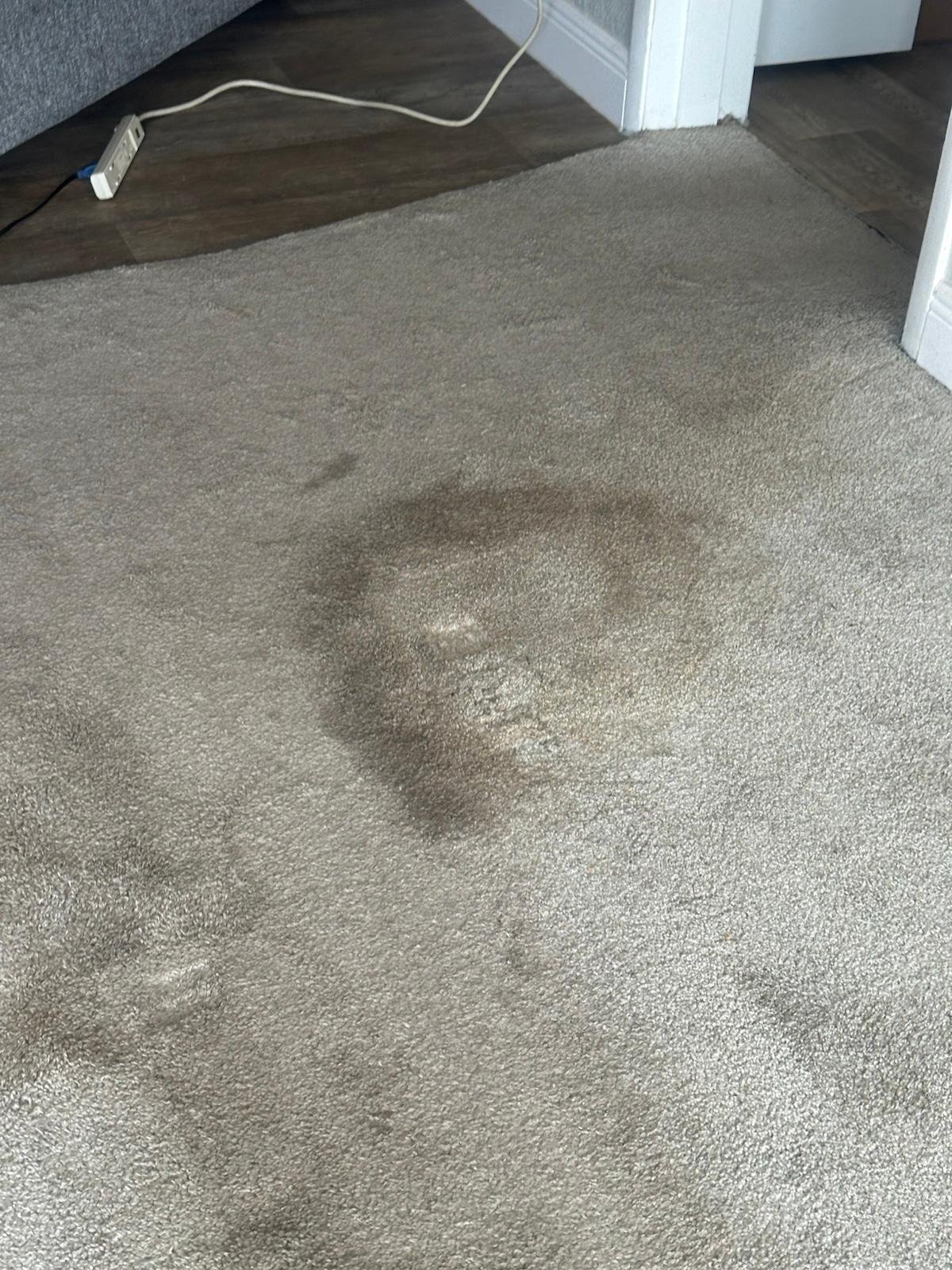 Dirty floor before cleaning